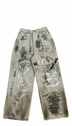 balenciaga graffiti jeans