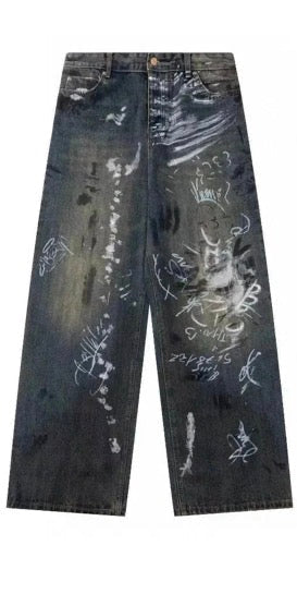 balenciaga graffiti jeans