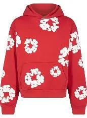 Red denim tears hoodie