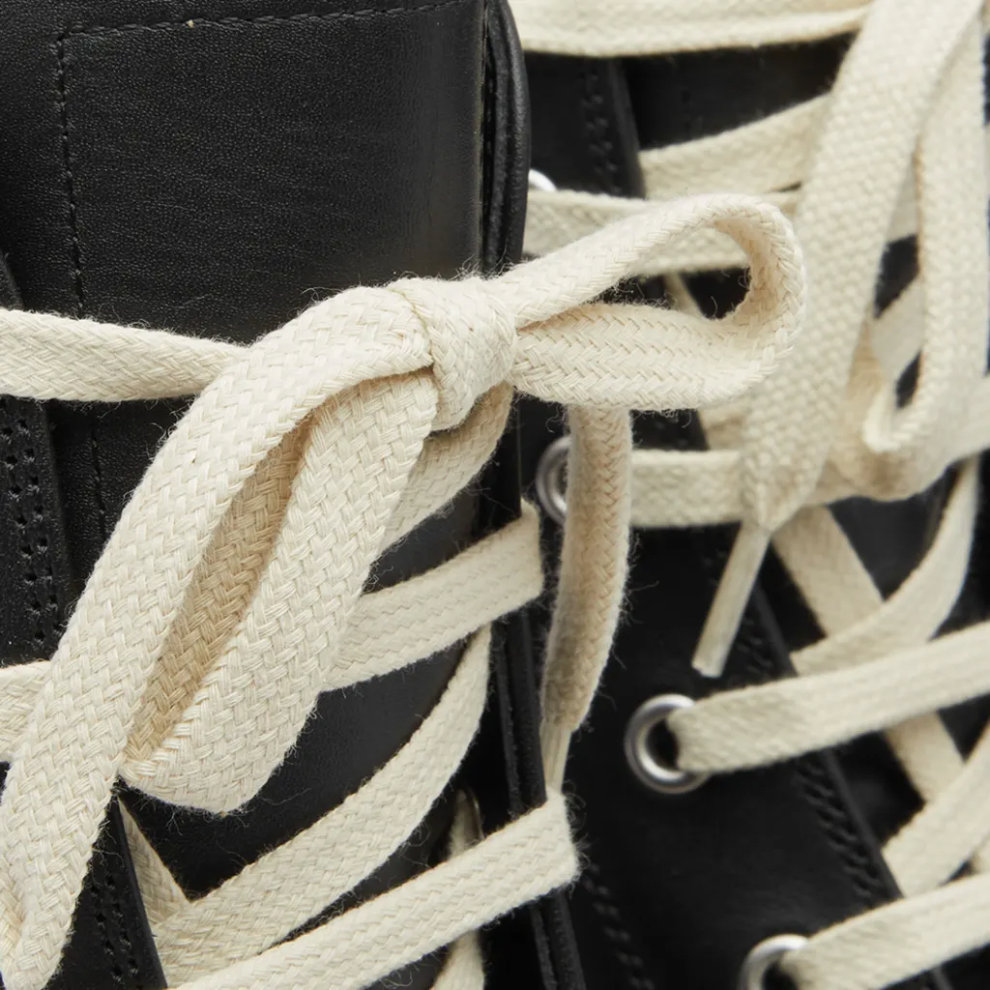 RICK OWENS HIGH SNEAKER BLACK & MILK